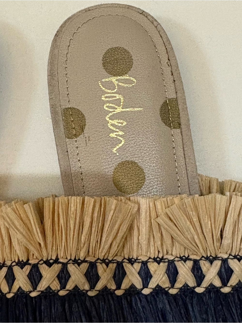 Boden Rosa Raffia Fringe Mules Size 38 - Picture 4 of 7